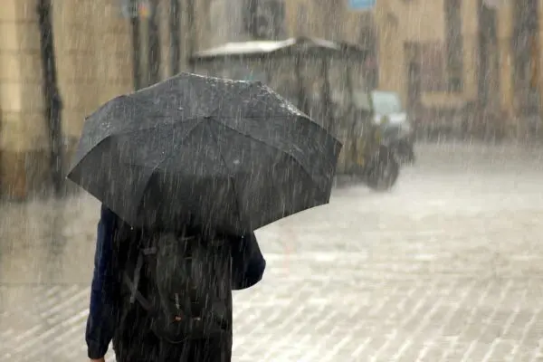 Wandelen in de regen